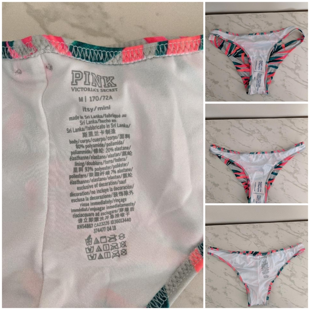 VS PK Ruched Front Itsy Bikini Bottom-Multi-Size M - Picture 6 of 6